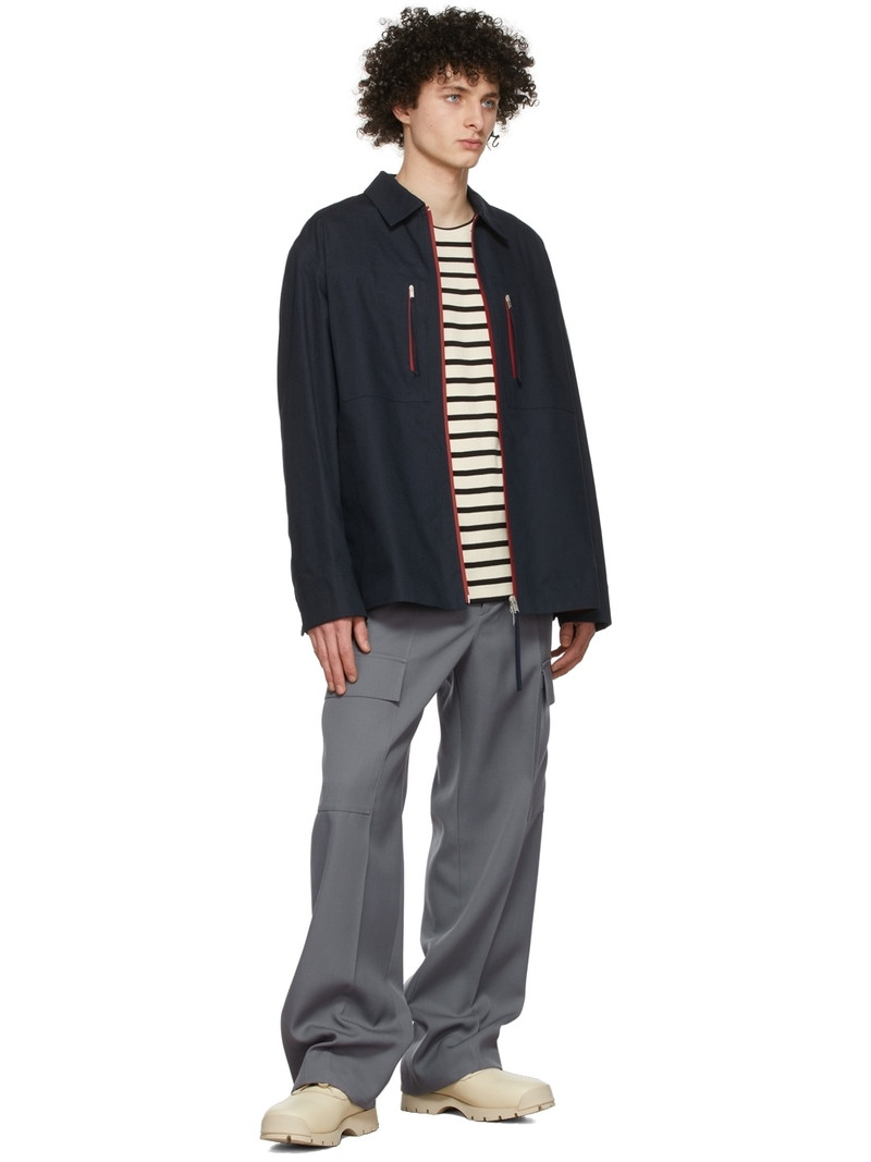 Jil Sander Blue Organic Cotton Jacket outlook