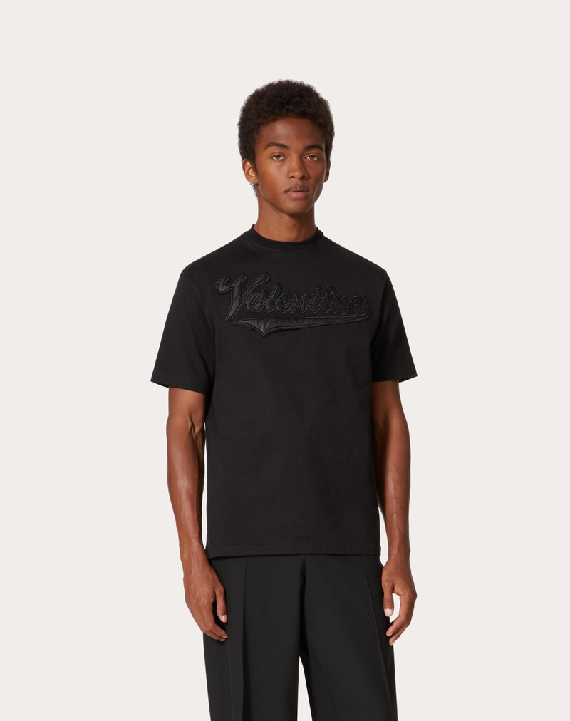 COTTON T-SHIRT WITH VALENTINO PATCH 3