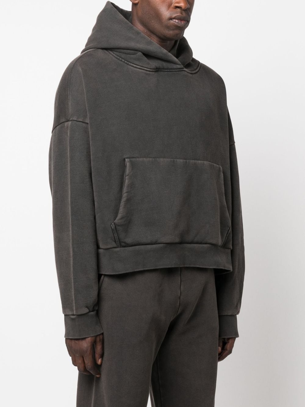 washed drop-shoulder hoodie - 4