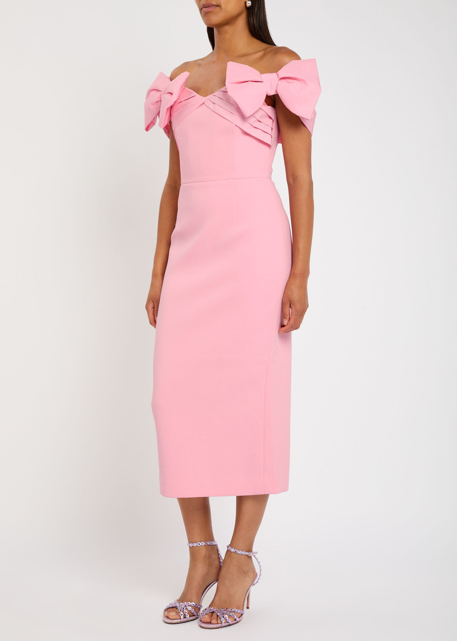 Rebecca Vallance Bow-embellished Crepe Midi Dress - 2