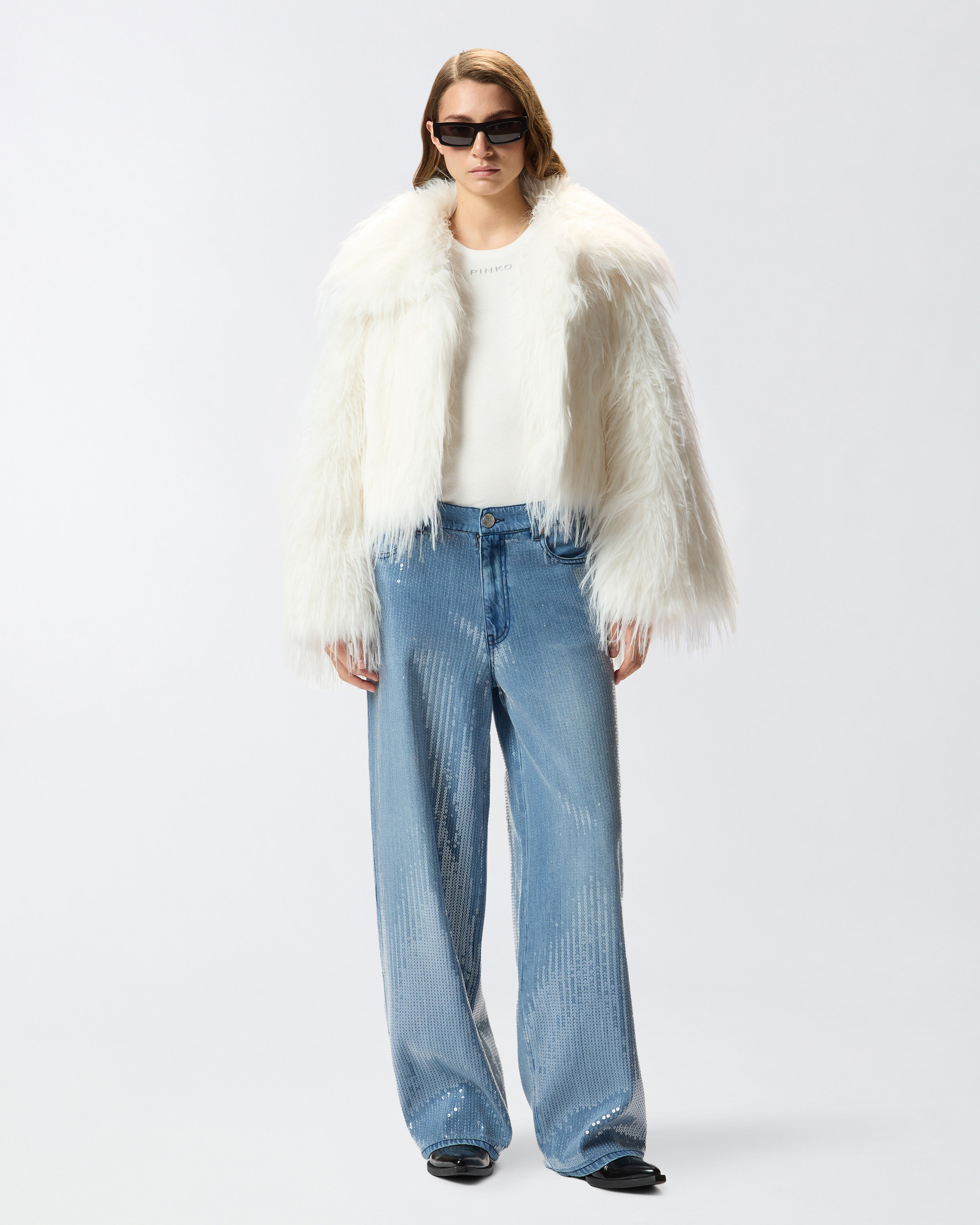 FULLY SEQUINNED DENIM JEANS - 6