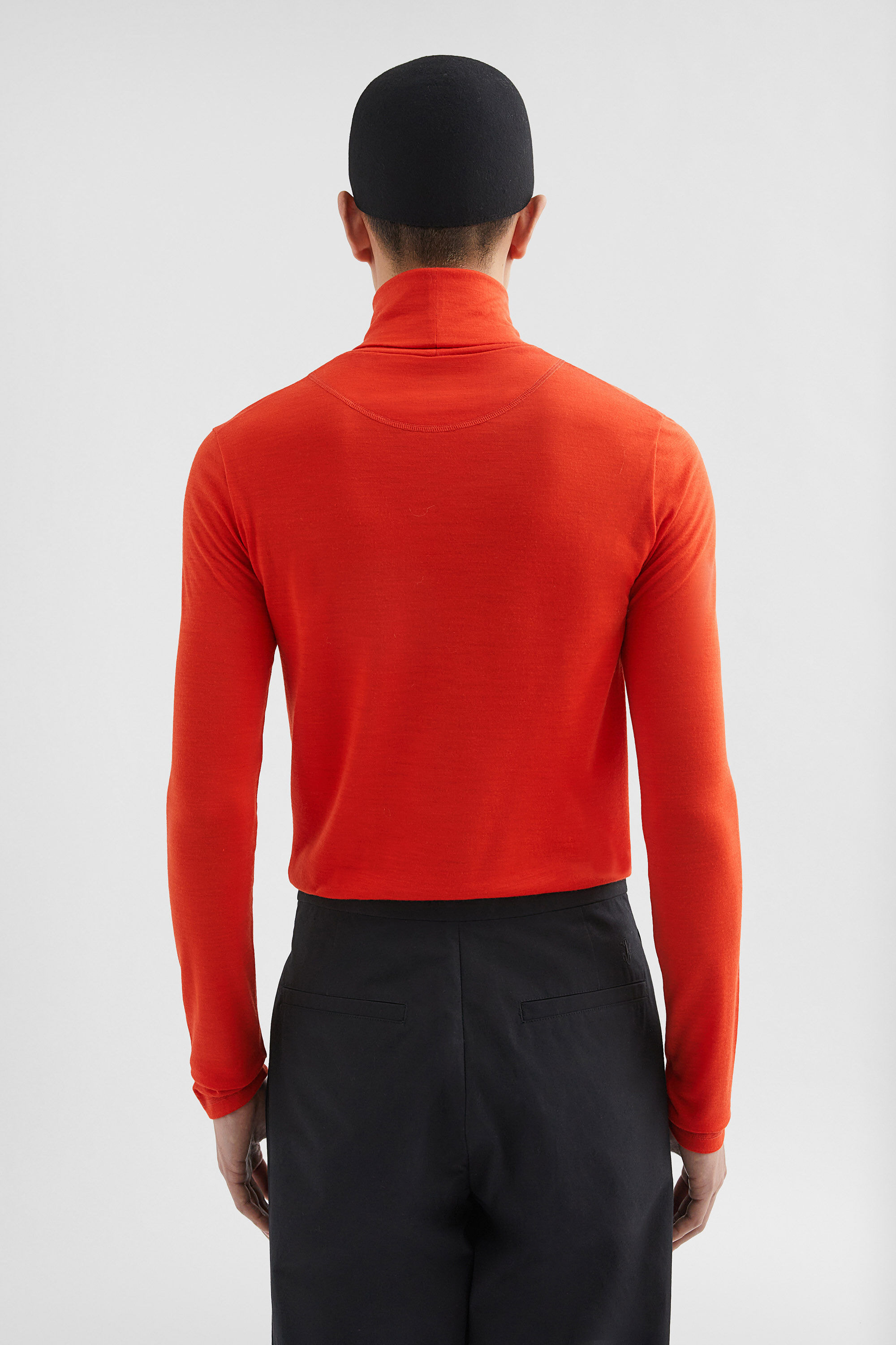 Lightweight Wool Blend High-Neck T-Shirt - 6