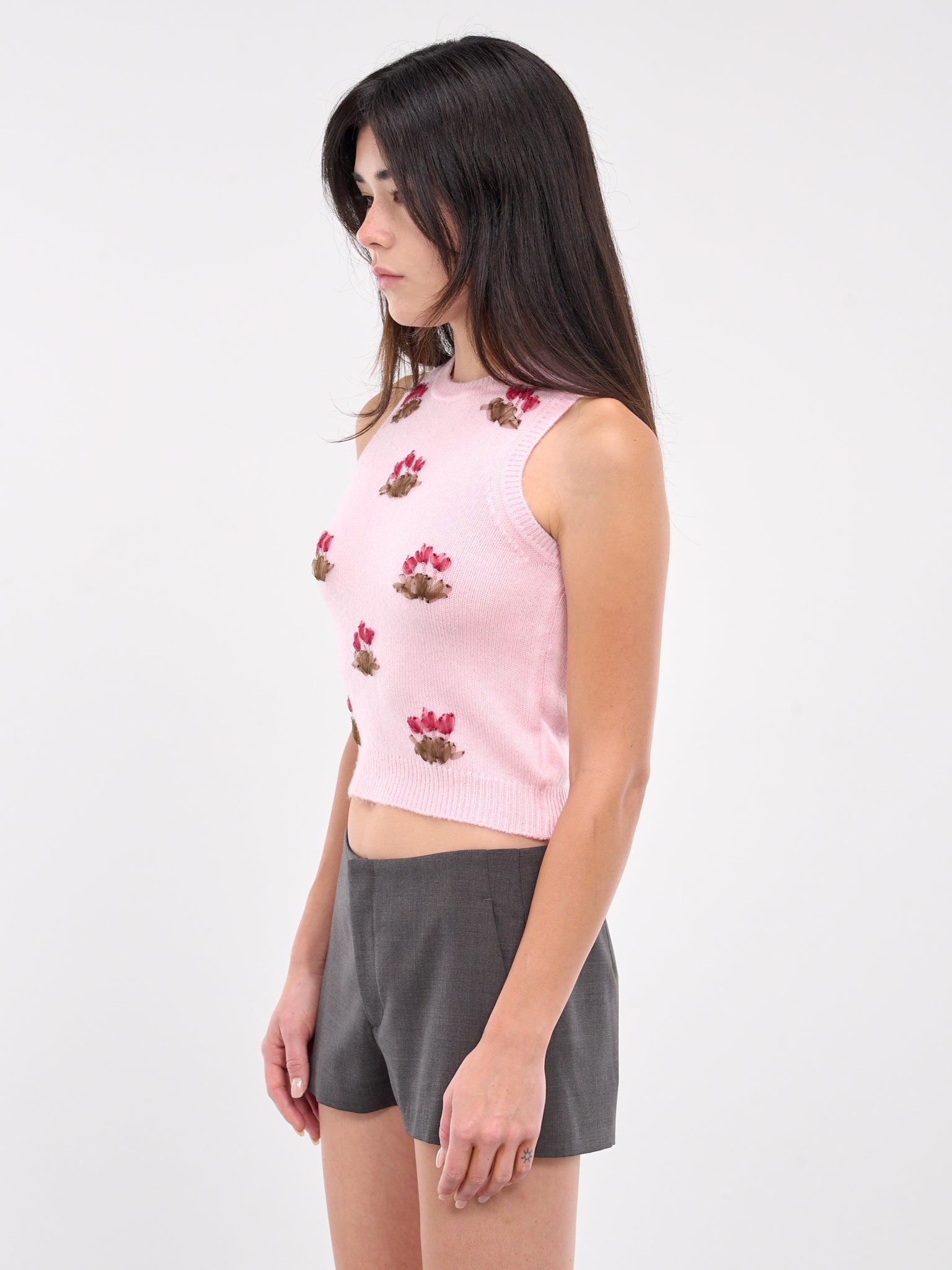 Embroidered Knit Vest - 2