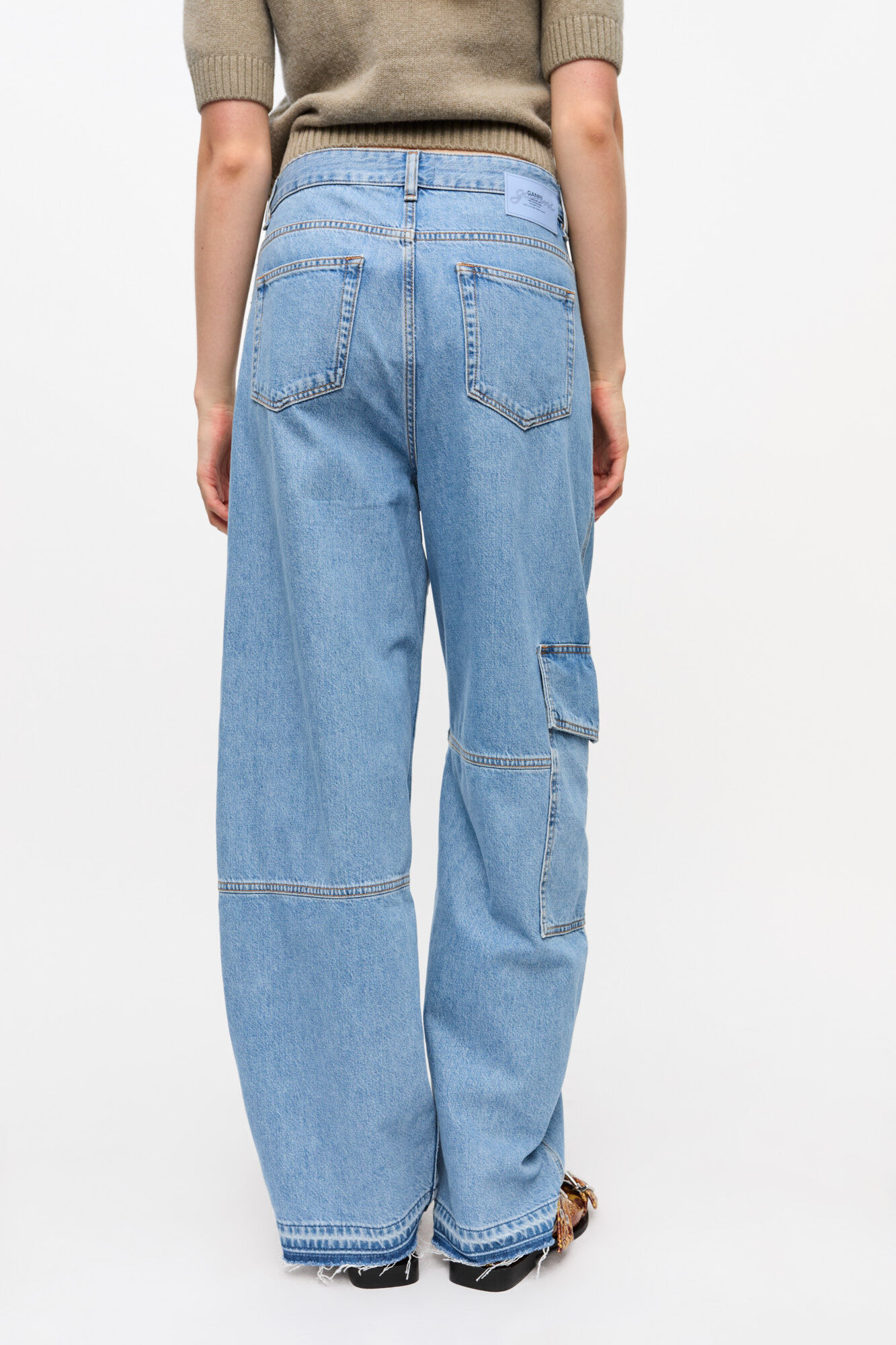 BRODERIE ANGLAISE CARPENTER JEANS - 4