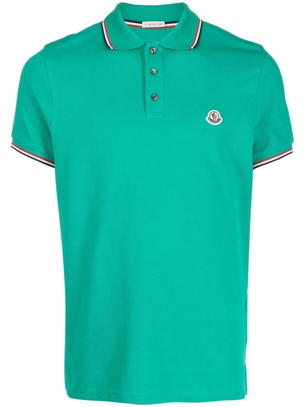 logo-patch polo shirt - 1