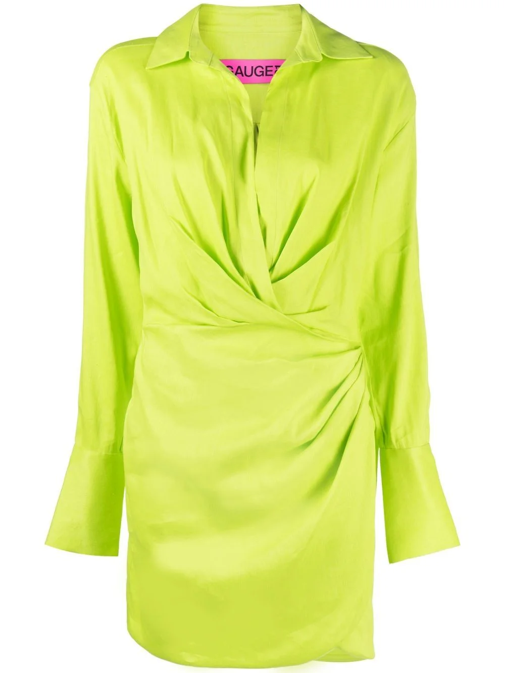 Naha draped mini shirt dress - 1