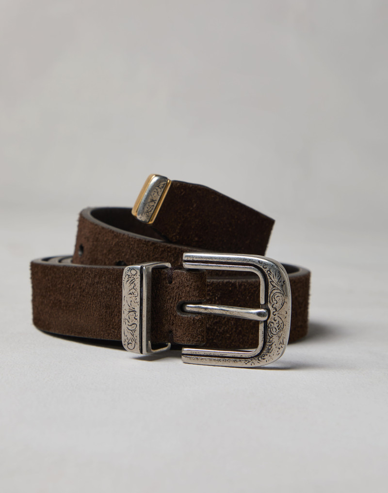 Brunello Cucinelli Reversed leather belt outlook