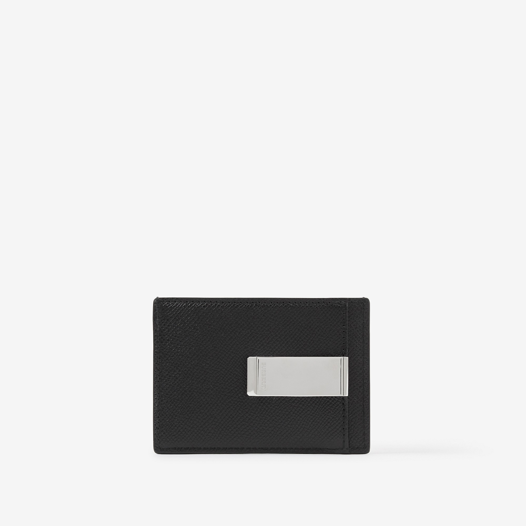 Grainy Leather TB Money Clip Card Case - 3