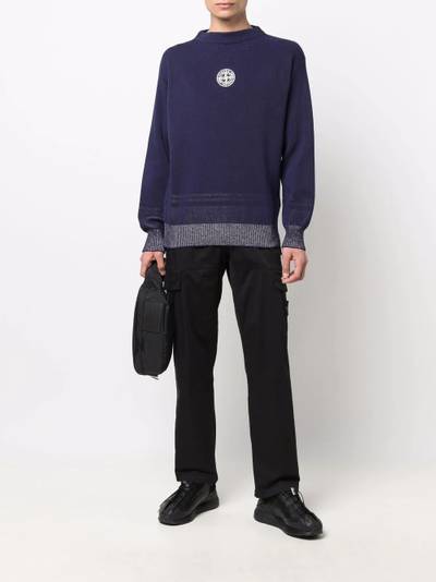 Stone Island logo-embroidered cotton jumper outlook