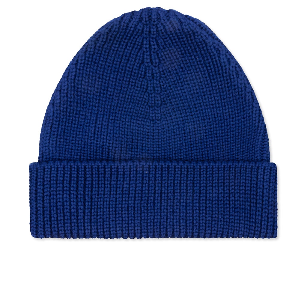 HAND OFF WOOL RIB BEANIE - BLUE/BLACK - 2