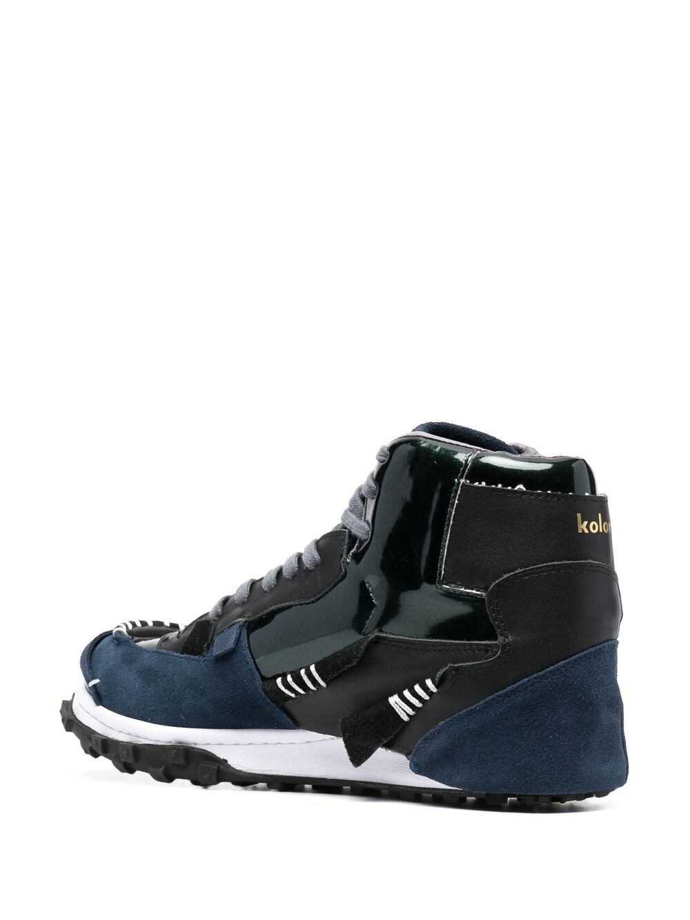 colour-block high-top sneakers - 3