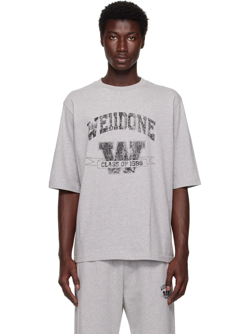 Gray Printed University T-shirt - 1