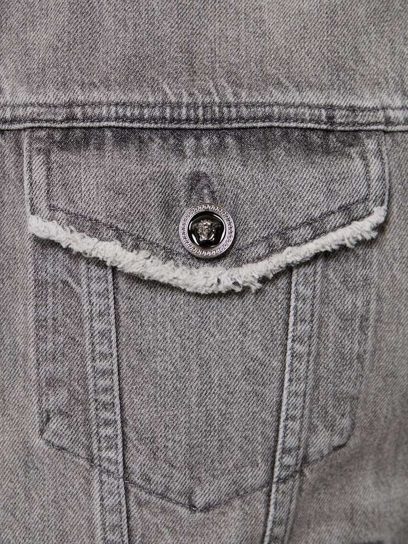 Stonewashed denim vest - 4