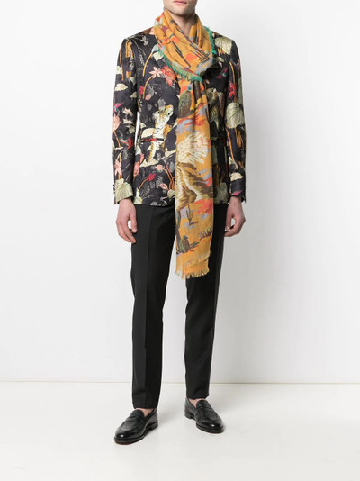 Etro abstract-pattern print cashmere scarf outlook