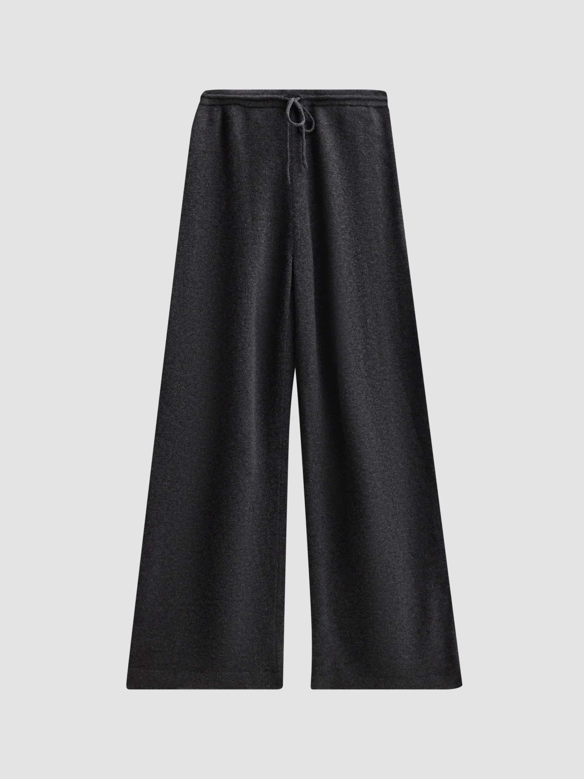 Women's Cashmere Track Pants - Charcoal Melange - 1