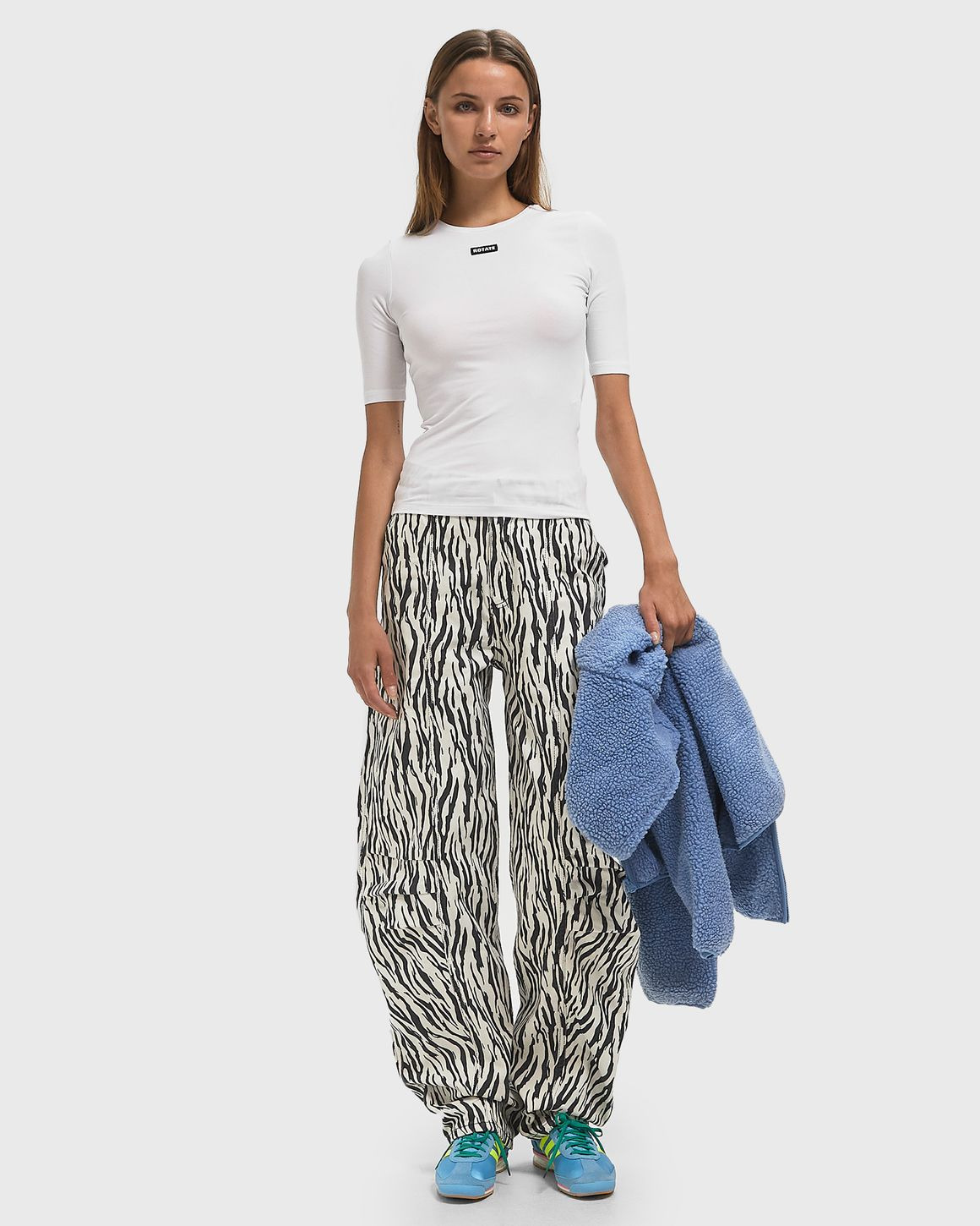 PRINTED TWILL CARGO PANTS - 2