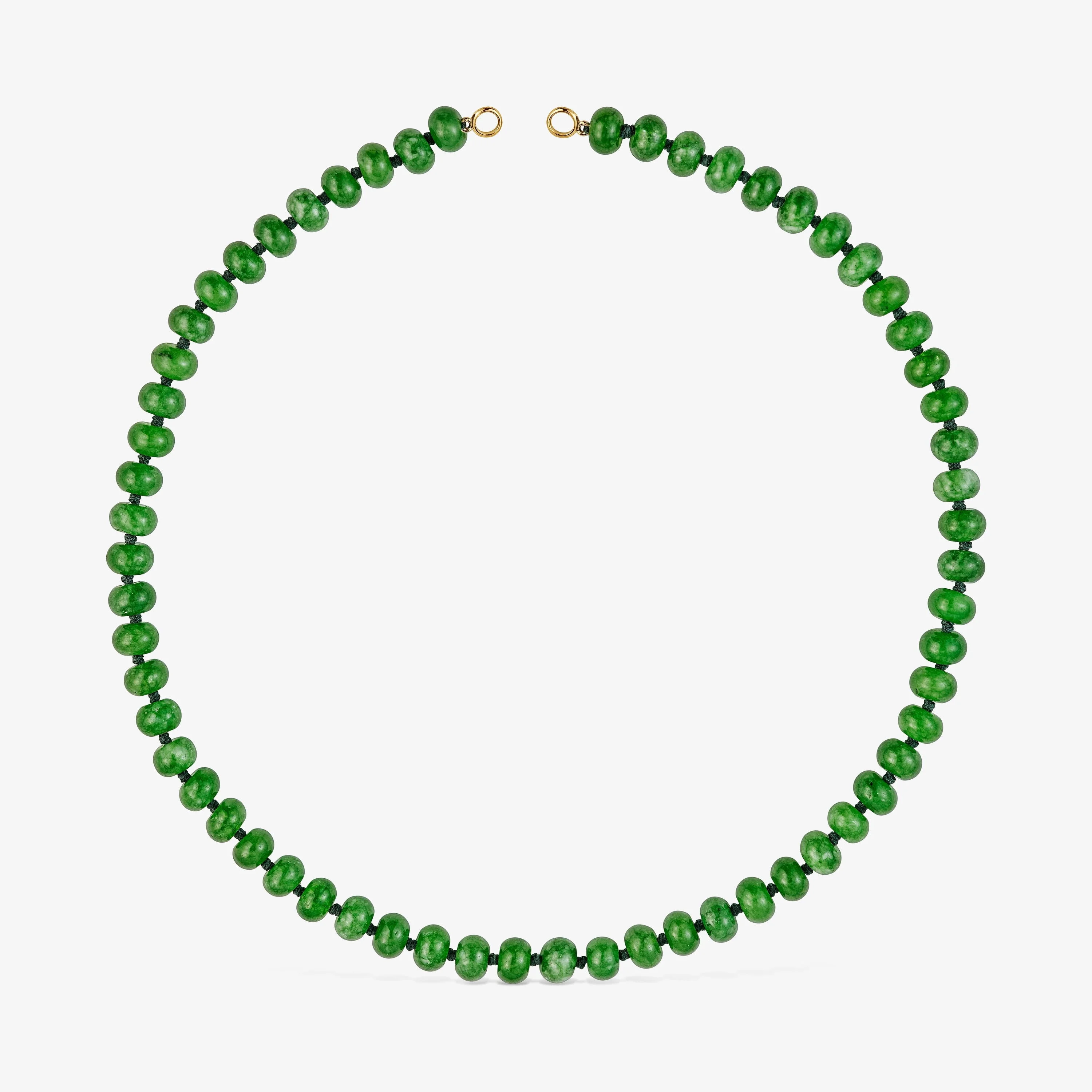 Hold Oval Choker with 18K gold vermeil and green quartzite - 1