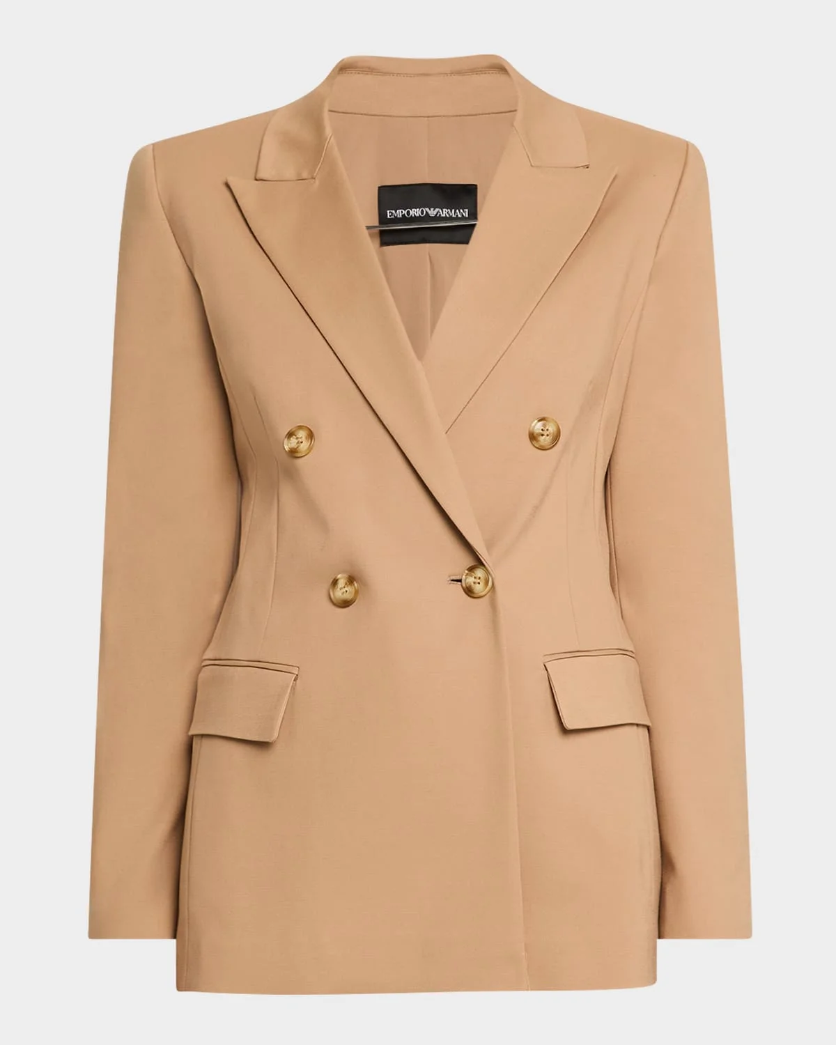 Cotton Double-Breasted Blazer - 1