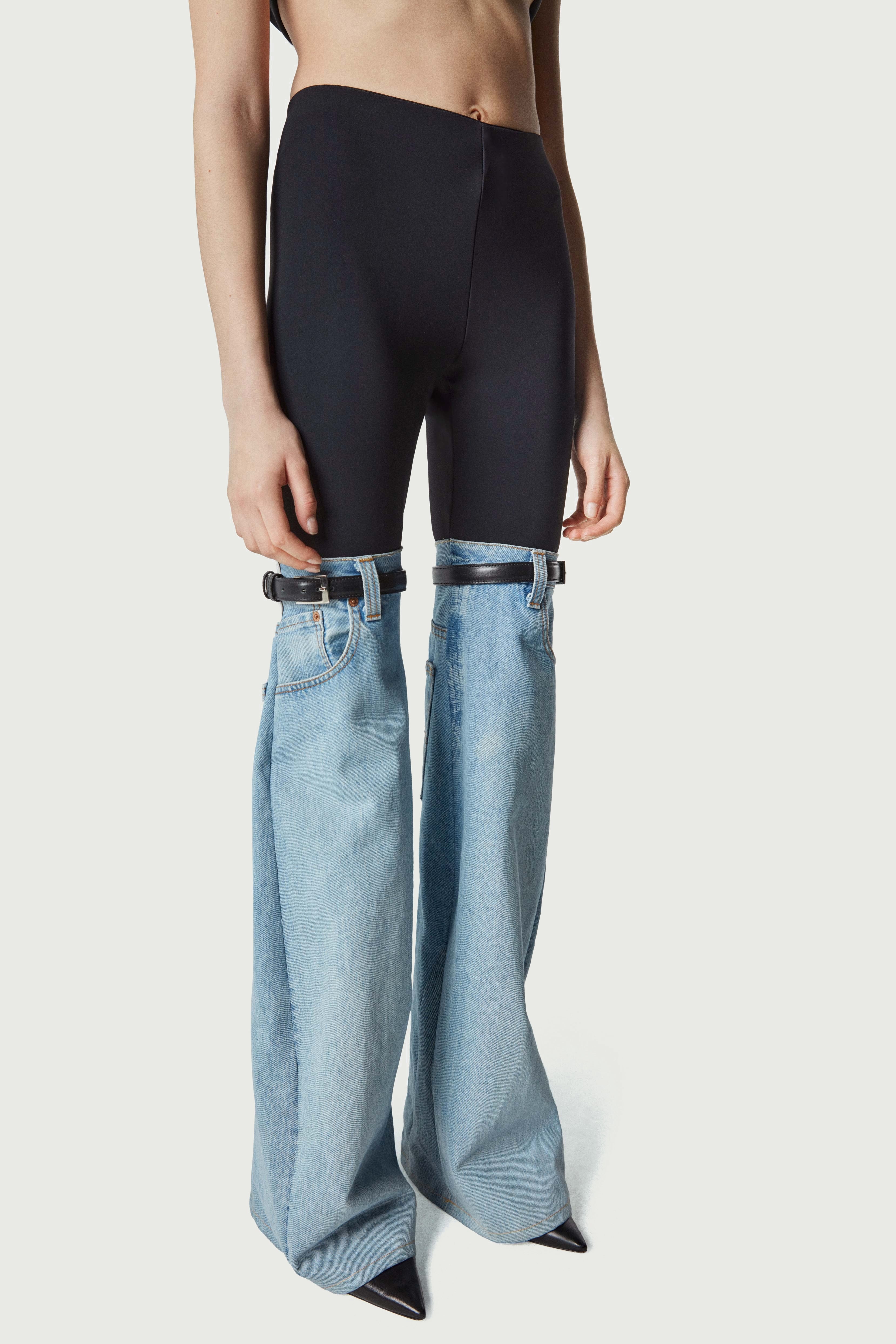 Hybrid Flare Denim Trousers - 1