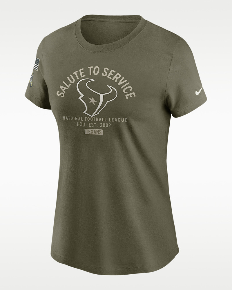 Houston Texans Salute to Service Sideline Women's Nike NFL T-Shirt 1