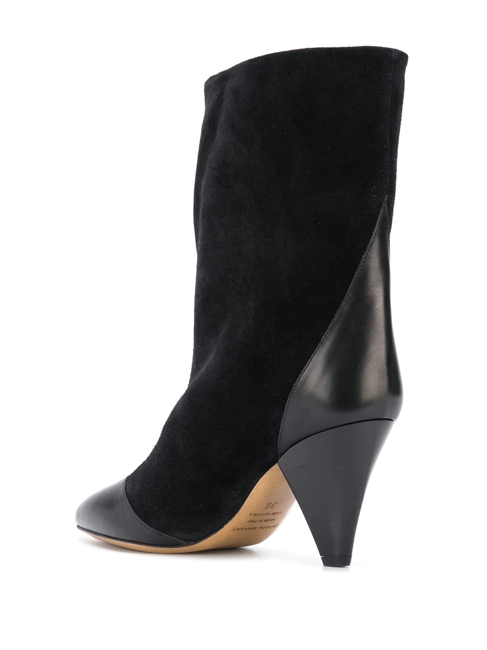 Delter velvet-leather ankle boots - 3