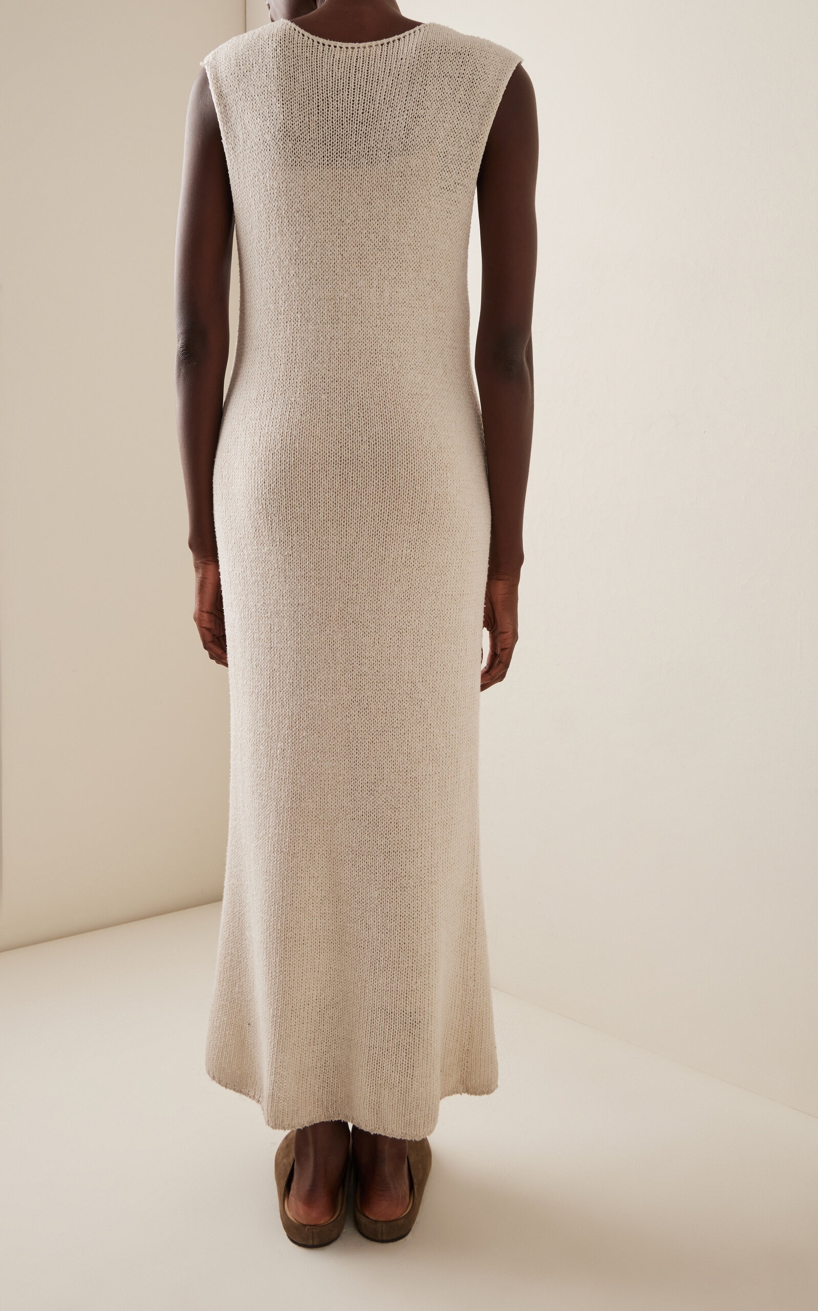 The Row Folosa Knit Silk Maxi Dress white | modaoperandi