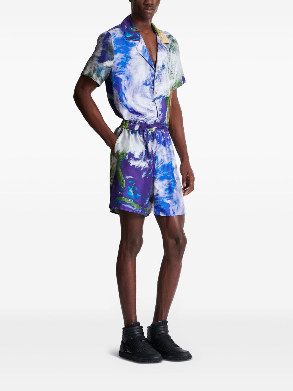 Earth-print shorts - 3
