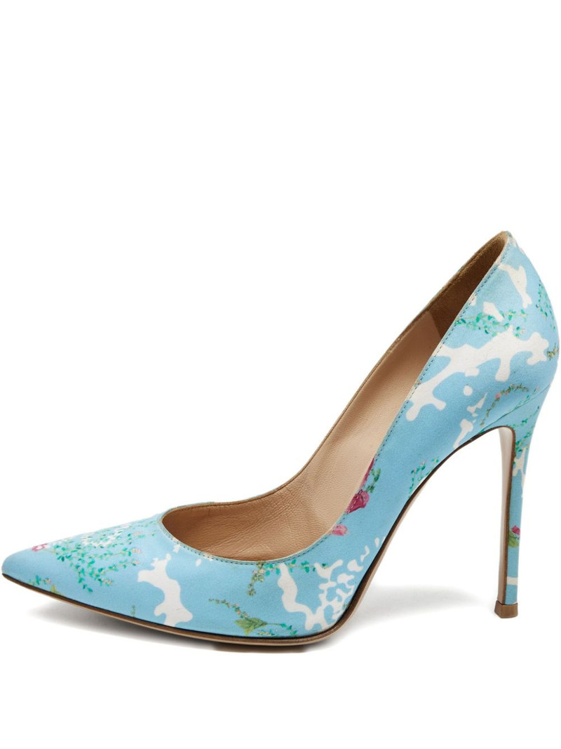105mm floral-print pointed-toe pumps 1