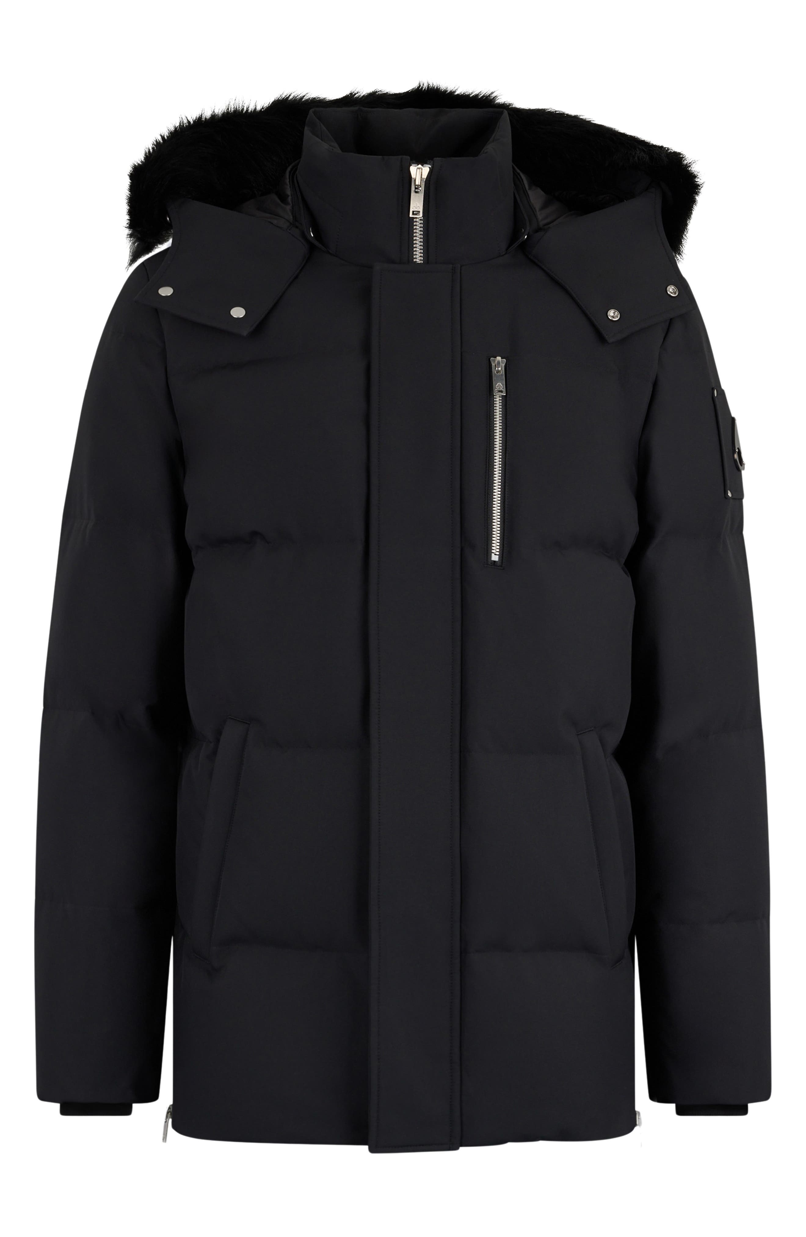 Moose Knuckles Cloud 3Q Water Repellent Down Puffer Jacket with Removable Hood in Black W/Black Sh a - 4