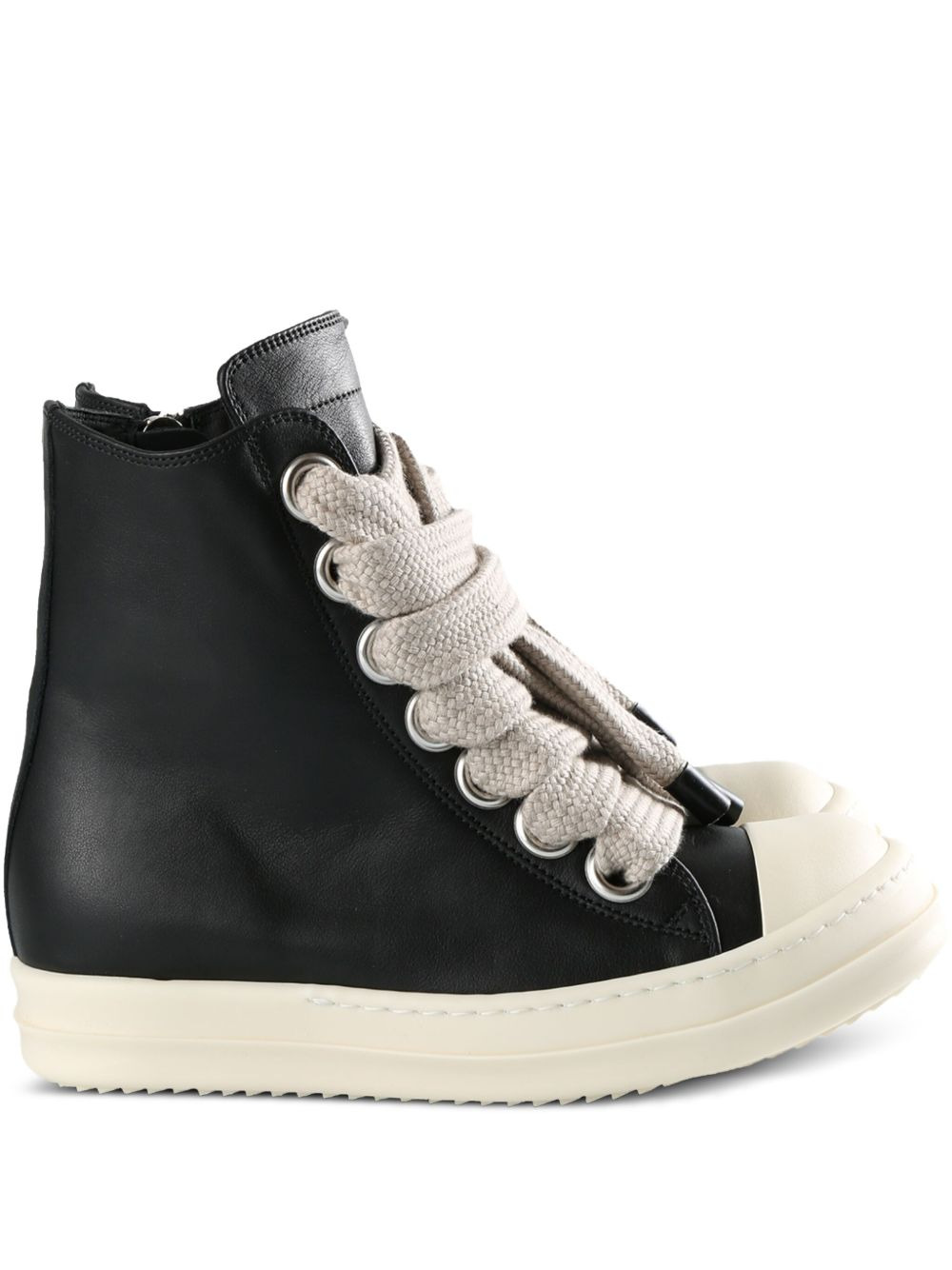 leather high-top sneakers - 1