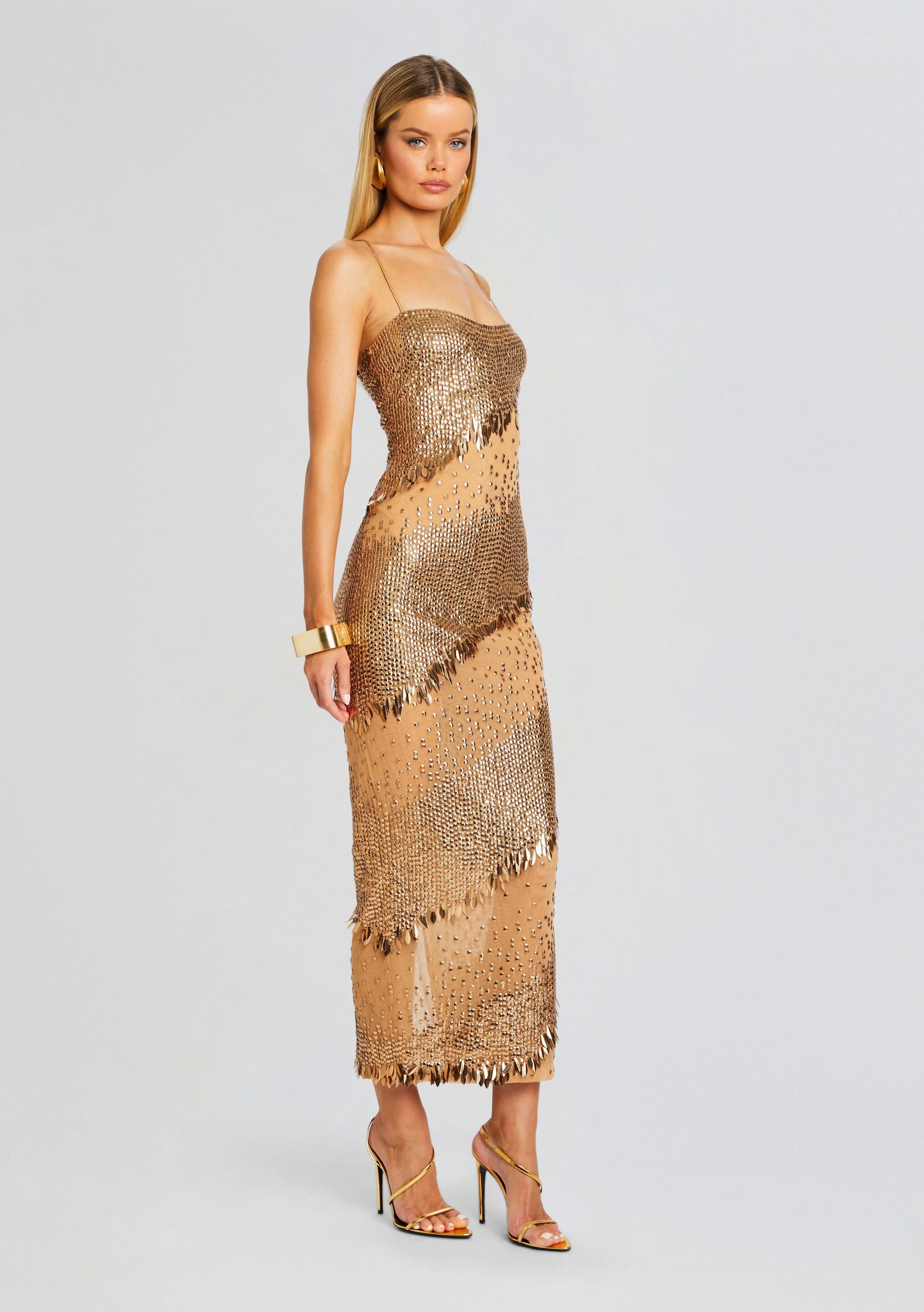 CARMINE EMBELLISHED DRESS - 3