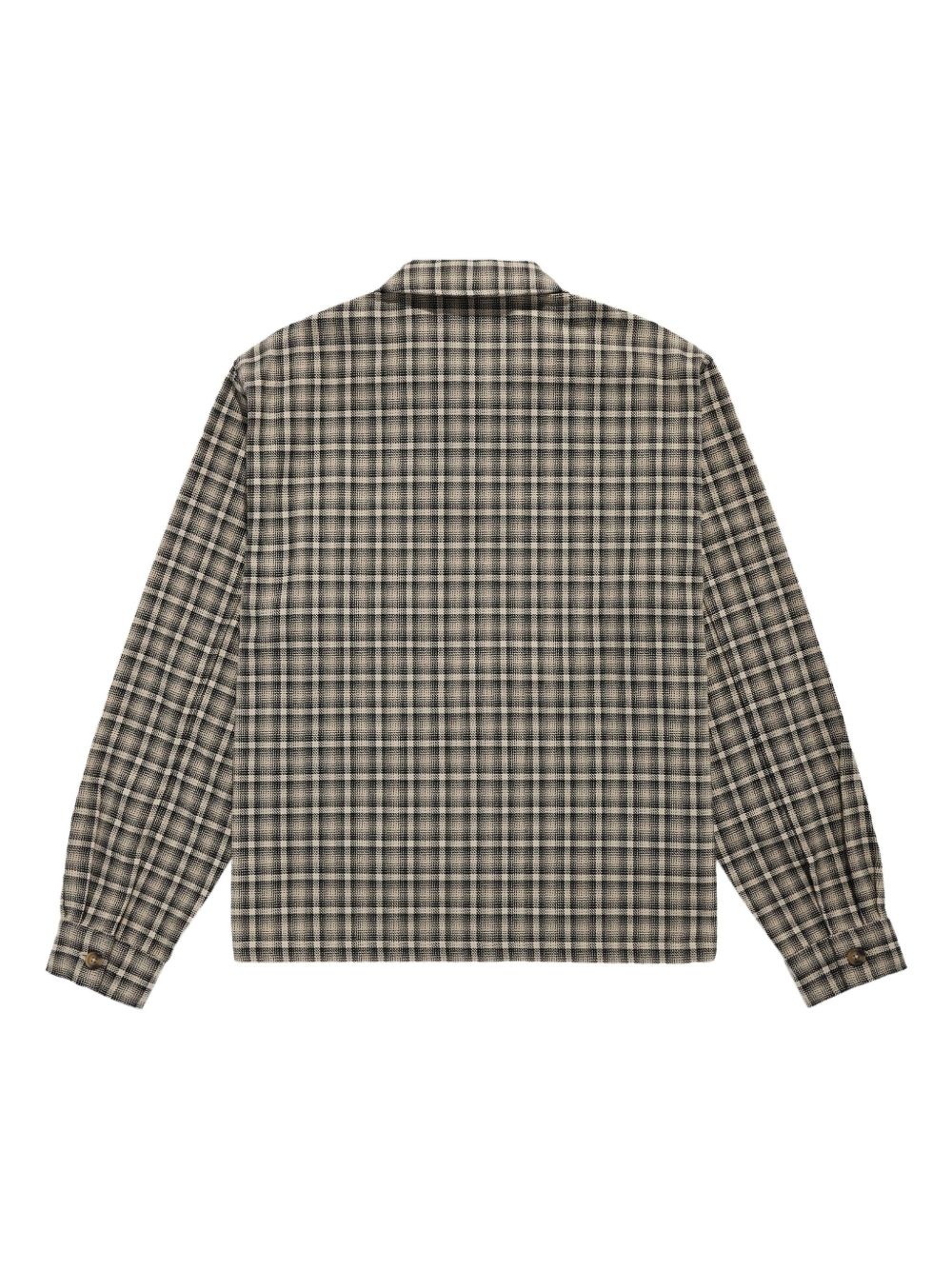 cotton-blend checked shirt - 2