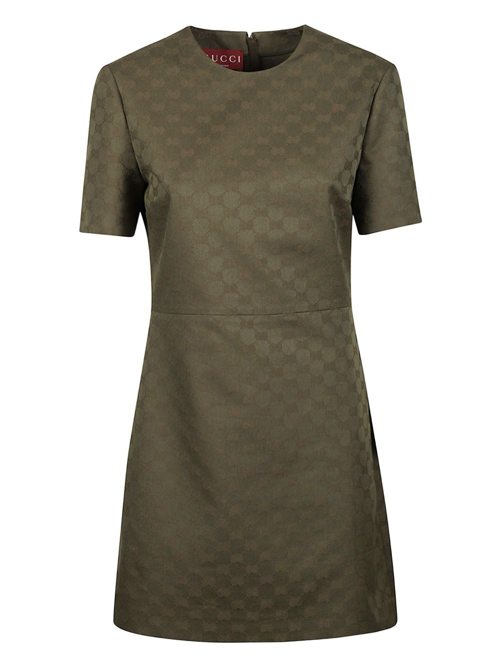 short-sleeve GG-pattern mini dress - 1
