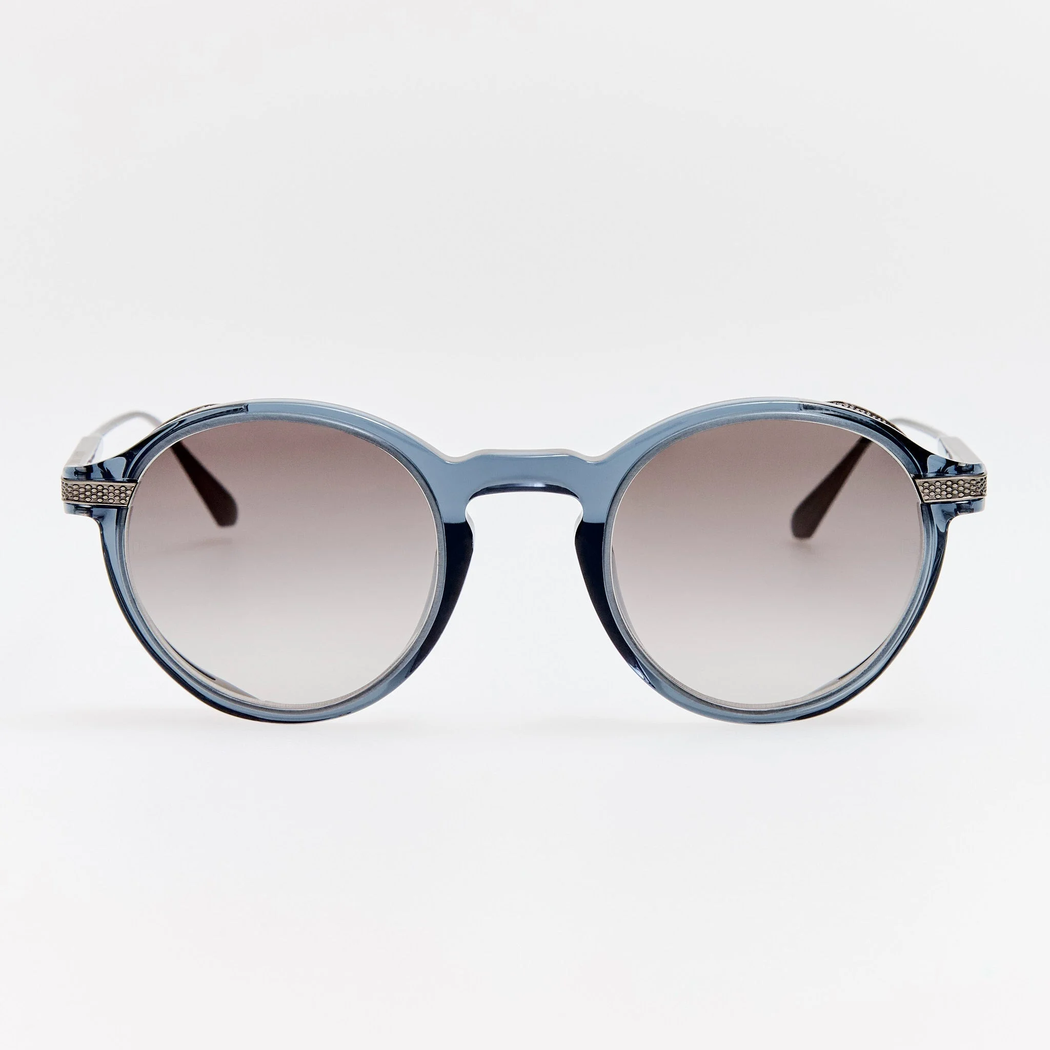 Orion Sunglasses in Antique White Gold and Navy - 1