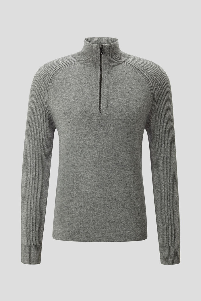 Dash Half-zipper knitted pullover in Gray - 1