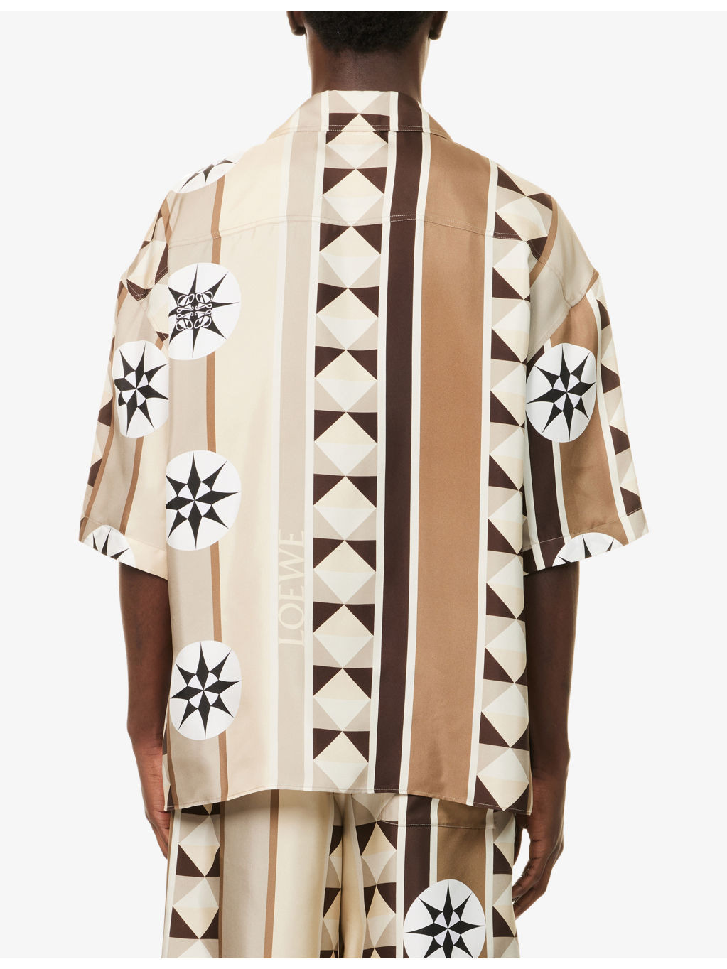 Loewe x Paula's Ibiza Geometric-Print Silk Shirt - 4