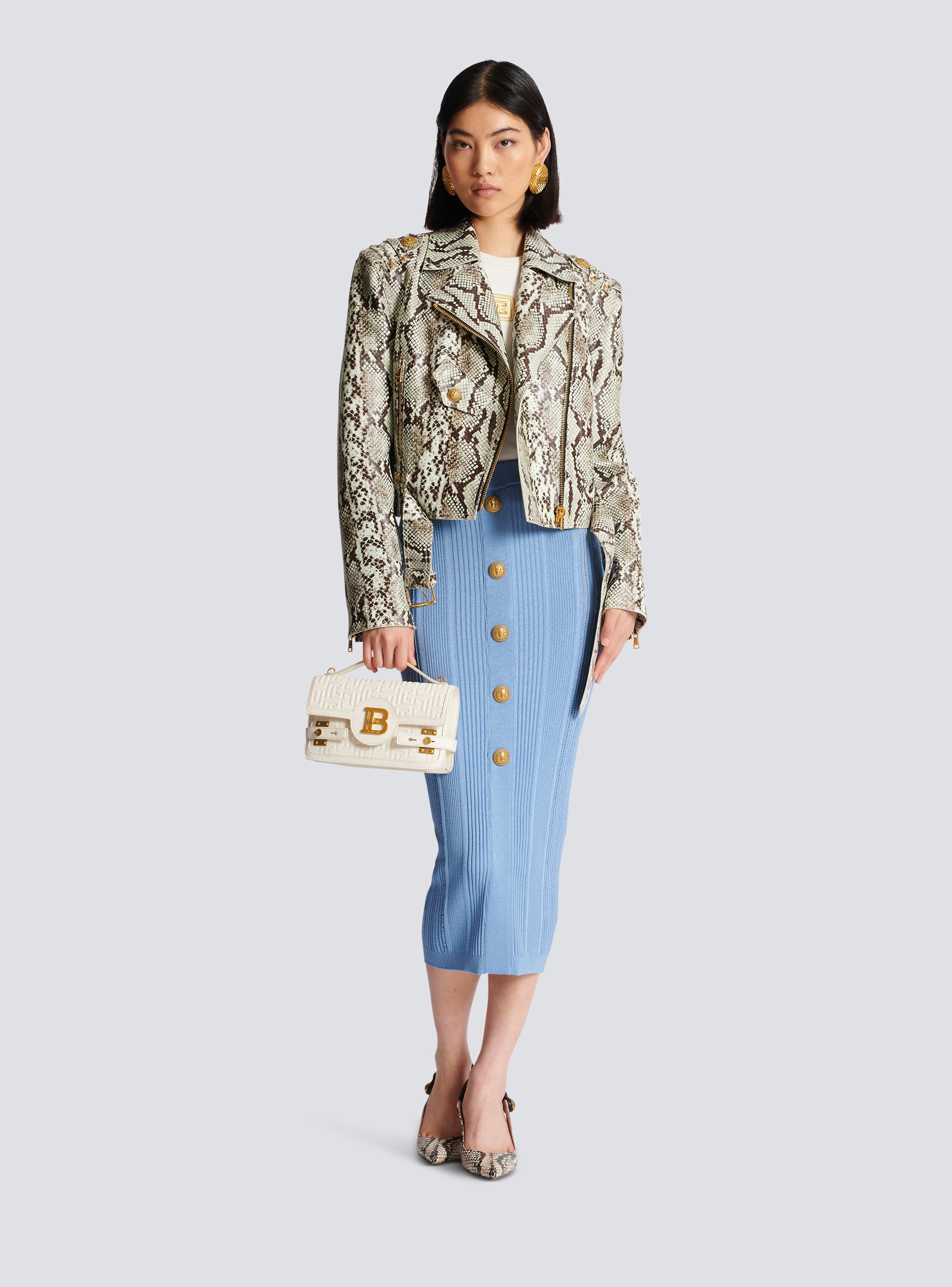 5-button knit skirt - 2