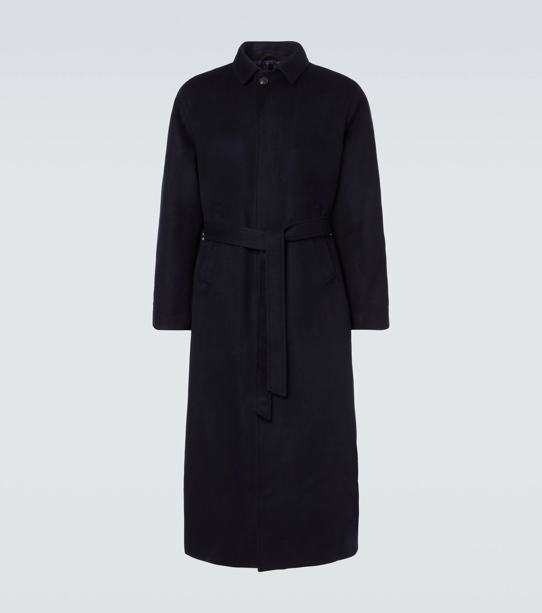 Belted wool overcoat - 1