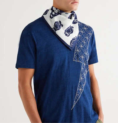 Blue Blue Japan Printed Cotton Bandana outlook