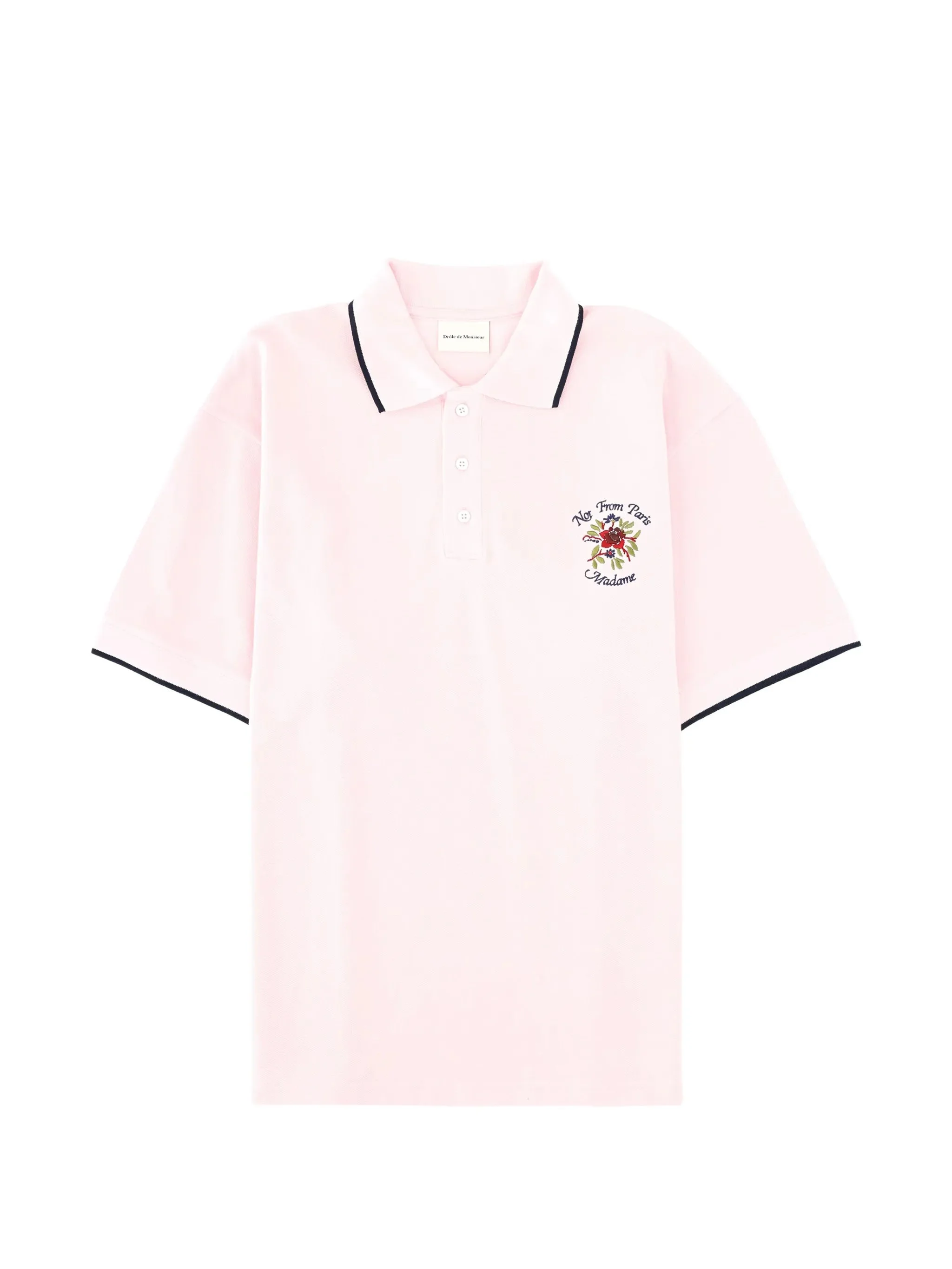 Drole De Monsieur Floral-embroidered Polo Shirt - 1