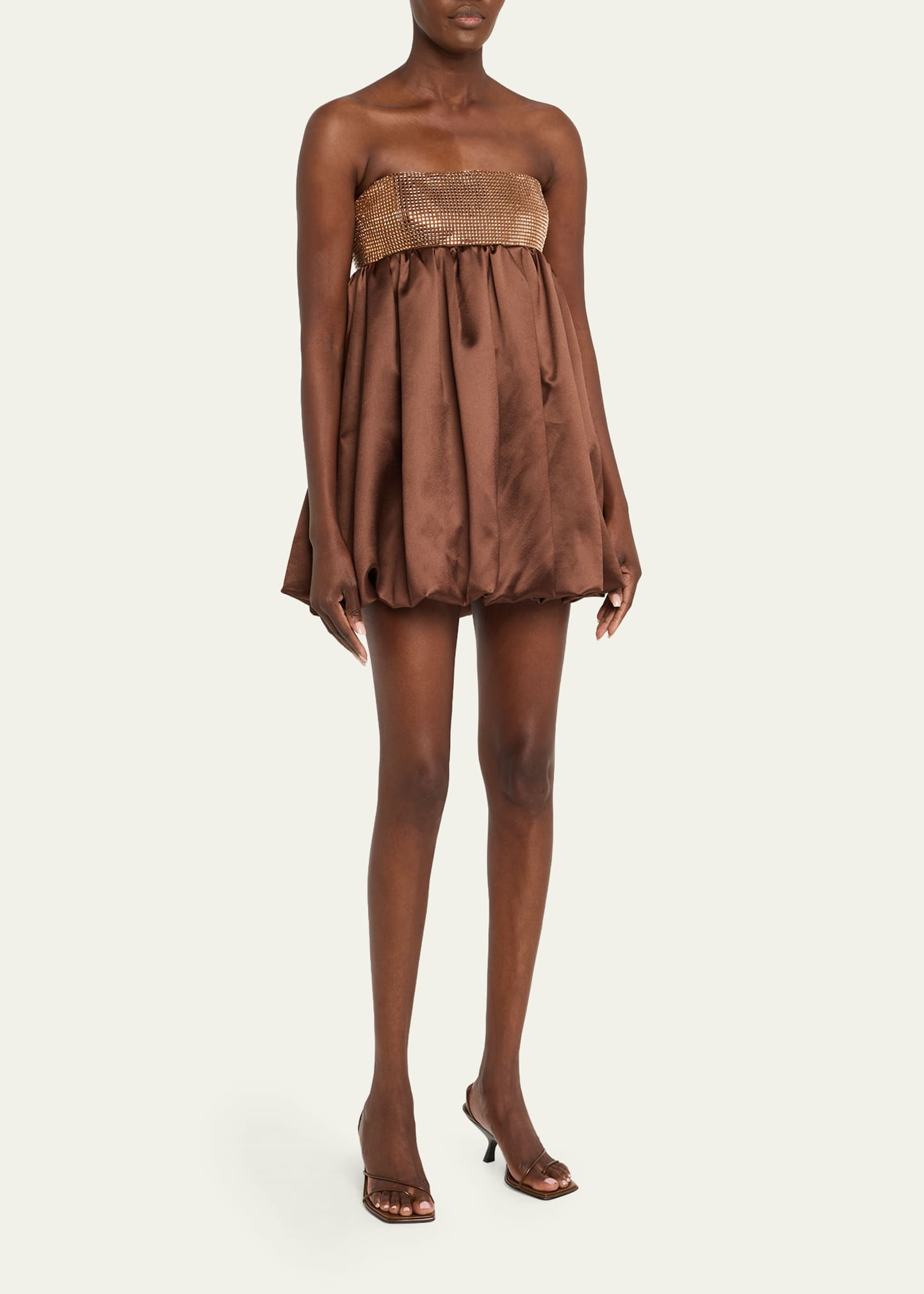Delfina Strapless Bubble Mini Dress - 4