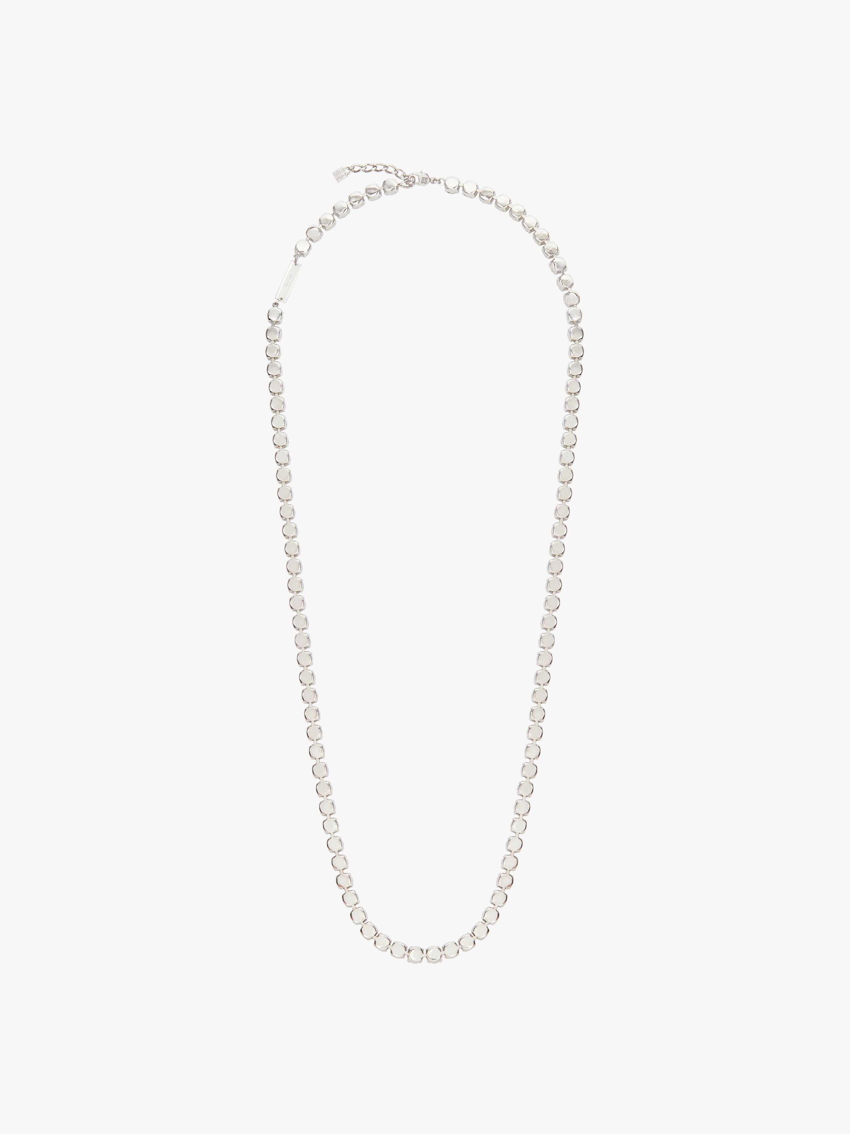 4G CRYSTAL LONG NECKLACE IN METAL WITH CRYSTALS - 4