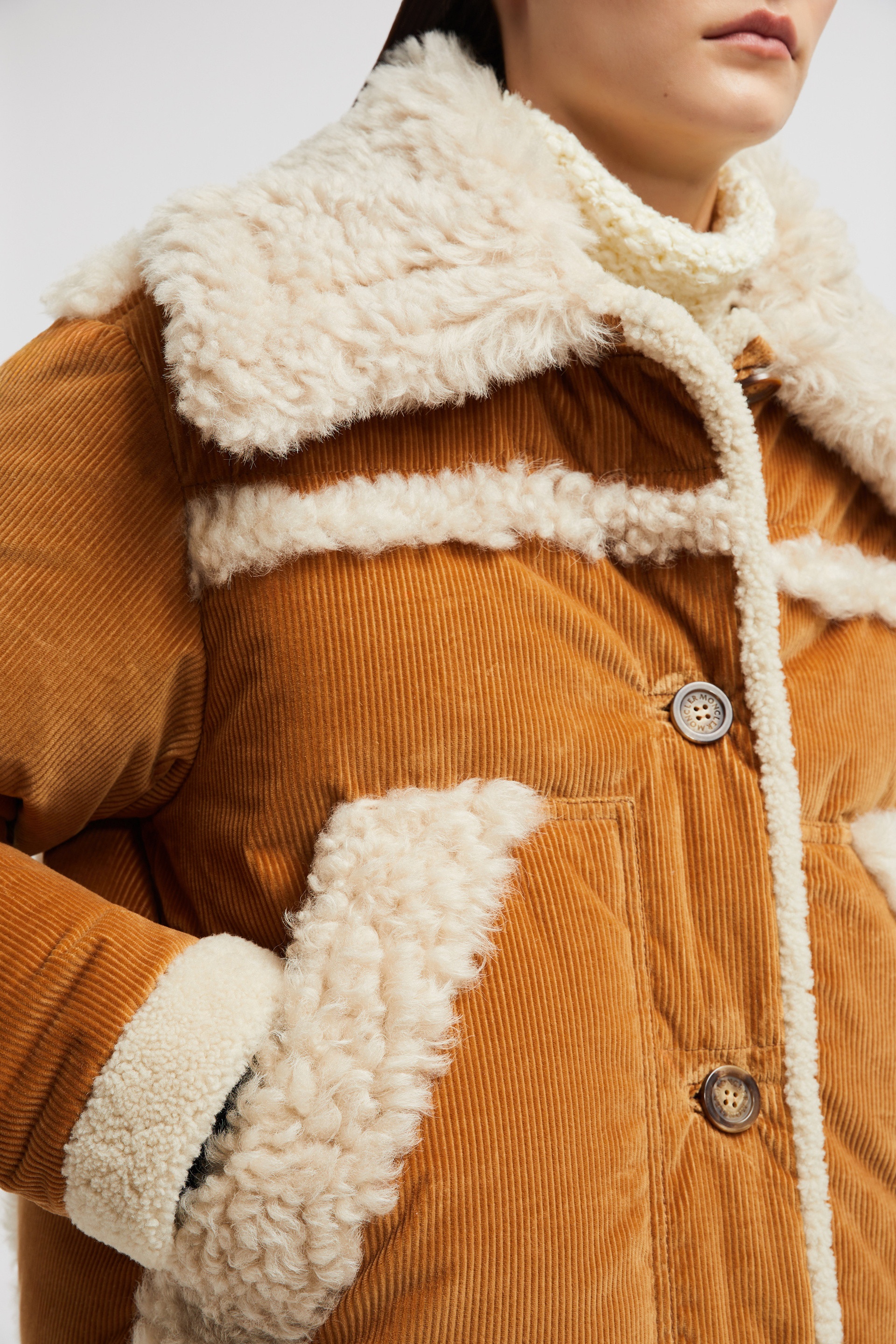 Caleu Corduroy Short Down Jacket - 6