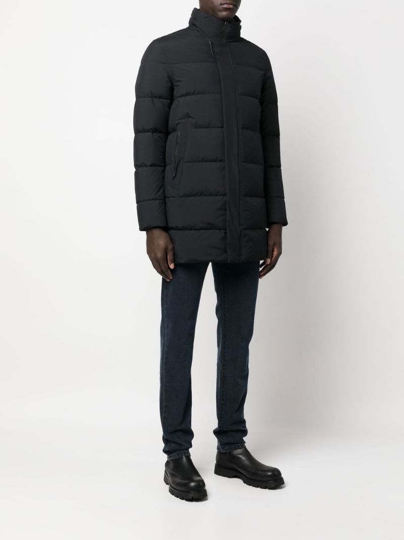 padded zip-up coat - 3