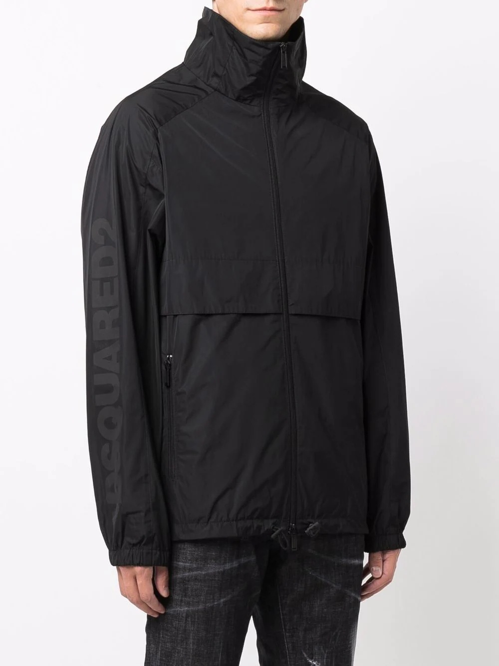 high-neck zipped lightweight jacket - 3