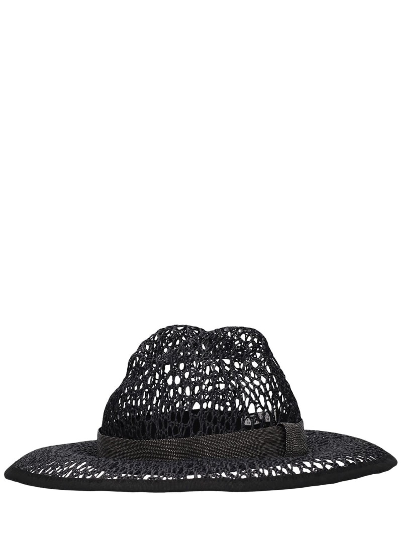 Raffia effect brimmed hat - 3