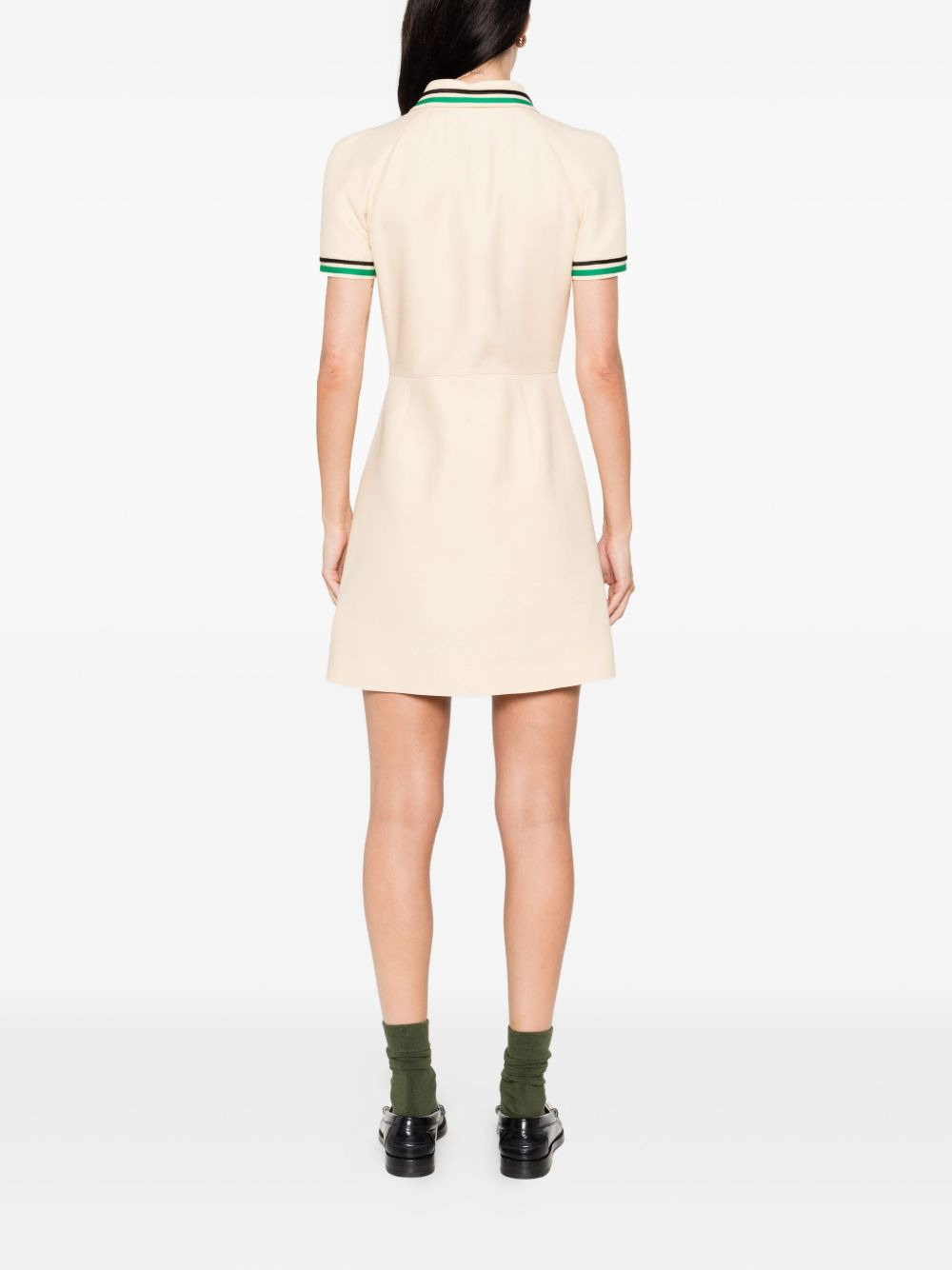 cherry-motif polo dress - 4