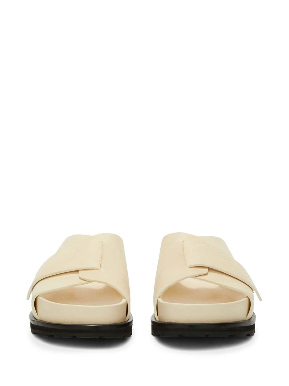 platform leather slides - 4