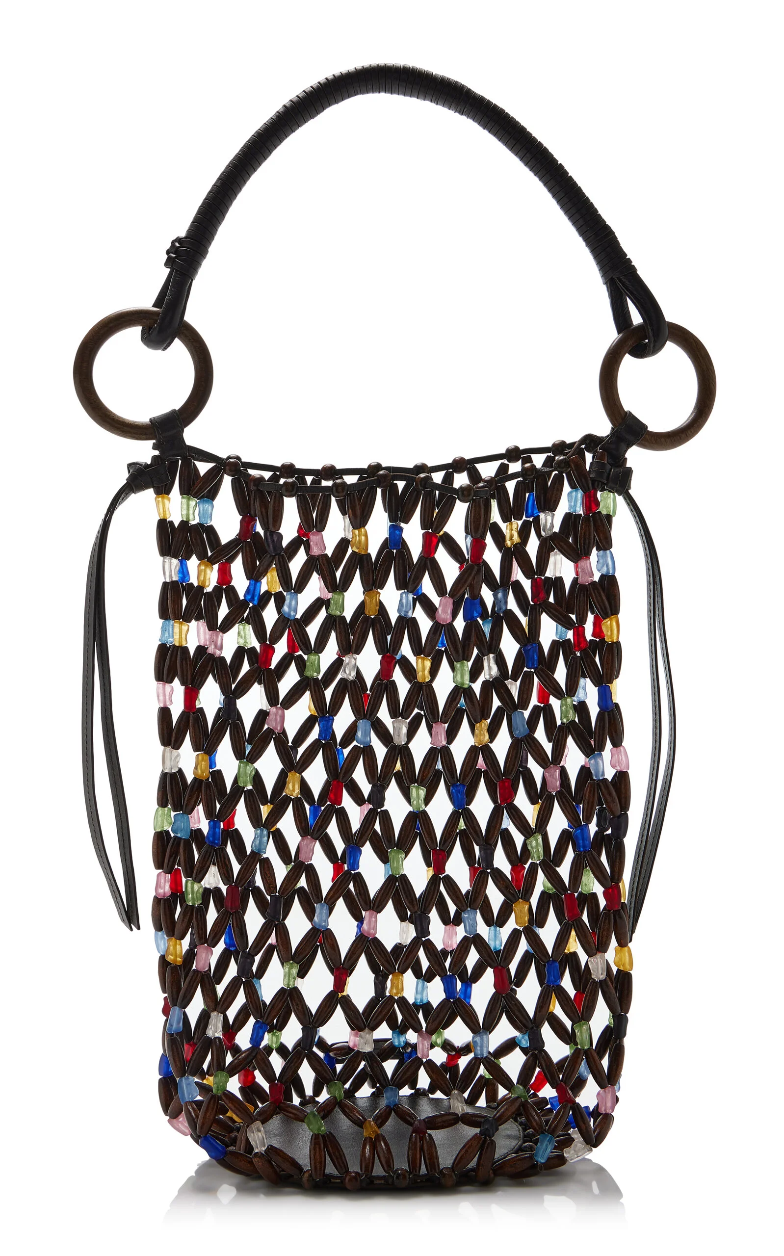 Del Mar Beaded Bucket Bag brown - 1