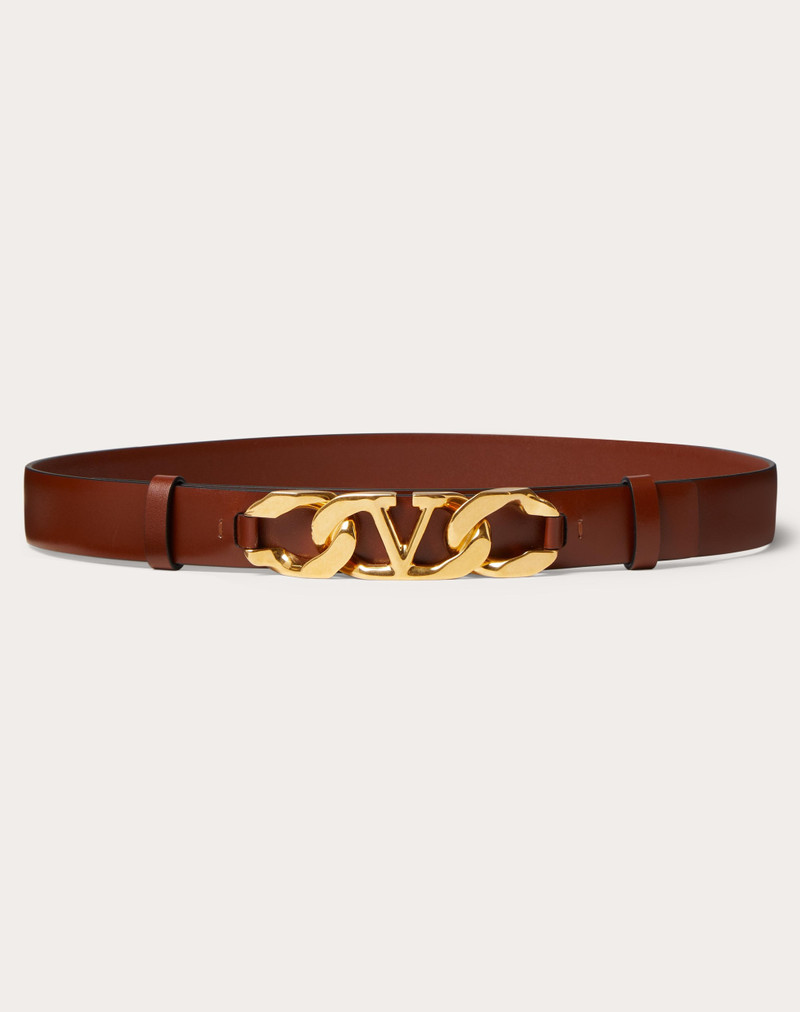 VLOGO CHAIN SHINY CALFSKIN BELT 30 MM 1